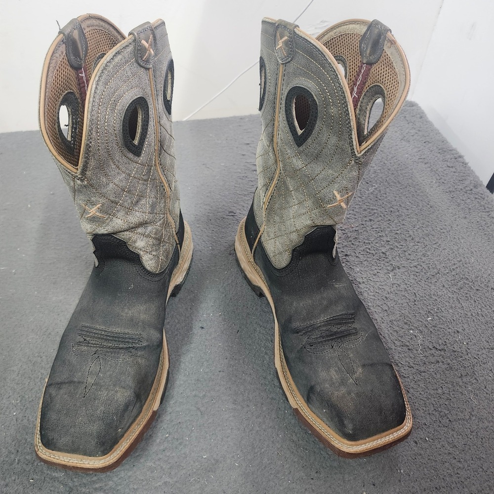 Twisted X Mens MXBA002 CellStretch Alloy Toe Western Work Boots Brown 11.5 EE